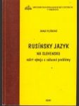 Rusínsky jazyk na Slovensku - náhled