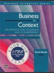 Business in context. An introduction to business and its environment - náhled