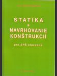 Statika a navrhovanie konštrukcií pre SŠ stavebné - náhled