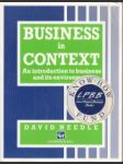 Business in context. An introduction to business and its environment - náhled