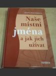 Naše místní jména a jak jich užívat - náhled