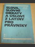 Slova, slovní obraty a úsloví z latiny pro právníky - náhled