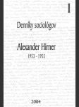 Denníky sociológov 1. - Alexander Hirner - náhled