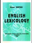 English lexicology - náhled