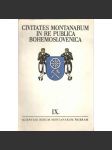 Horní města v Československu IX. [znaky měst - Krajková, Kovářská, Sokolov, Michalovy Hory, Strakonice, Zlaté Hory, Jiřetín pod Jedlovou, Česká Bělá, Jeseník, Karviná, Hybe, Brzotín Nové Město pod Smrkem] Civitates montanarum in re publica Bohemoslovaca - náhled