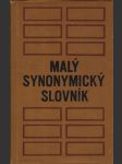 Malý synonymický slovník - náhled