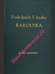 Posledních pět hodin rakouska - lennhoff eugen - náhled