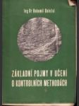 Základní pojmy v učení o kontrolních methodách - náhled