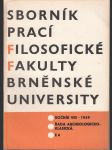 Sborník prací filosofické fakulty brněnské university / ročník VIII. - Řada archeologicko-klasická - E4 - náhled