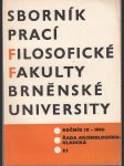 Sborník prací filosofické fakulty brněnské university / ročník IX. - 1960 - Řada archeologicko-klasická - E5 - náhled