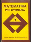 Matematika pre gymnáziá 5. - náhled