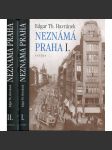 Neznámá Praha I. a II. (2 svazky) [dějiny Prahy - pražské čtvrtě, hradby, pražské podsvětí, historie tramvají, kavárny, vltavská paroplavba, železnice, elektrifikace, povodně, pražské ostrovy, Praha Staré a Nové Město, Malá Strana, Hradčany] - náhled