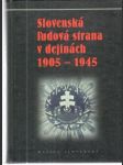 Slovenská ľudová strana v dejinách 1905-1945 - náhled