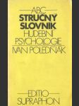 ABC: Stručný slovník hudební psychologie - náhled