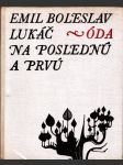 Óda na poslednú a prvú - náhled