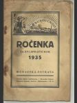 Ročenka za správní rok 1935 - náhled