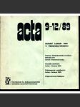 ACTA: Roč. 3, číslo 9-12, zima 1989 - náhled