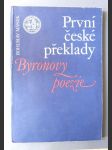 První české překlady Byronovy poezie - náhled