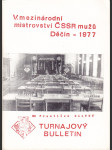 V. Mezinárodní mistrovství ČSSR mužů Děčín 1977 - náhled