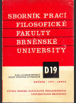 Sborník prací filosofické fakulty brněnské university - Řada pedagogicko-psychologická. Roč. XXI. - náhled