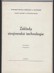 Základy strojírenské technologie - náhled