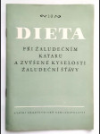 Dieta při žaludečním kataru a zvýšené kyselosti žaludeční šťávy - náhled