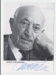 Simon Wiesenthal podepsaná fotopohlednice ředitel Židovské dokumentační středisko ve Vídni - náhled