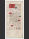 Stránka z náboženského rukopisu na pergamenu kolem roku 1600 - náhled