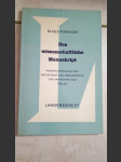 Das wissenschaftliche Manuskript - Materialsammlung und Gestaltung von Manuskripten für Universität und Verlag - náhled