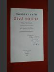 Norbert Frýd podpis český spisovatel na titulní straně  Živá socha - náhled