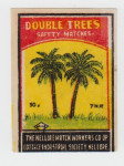Indie vintage etiketa zápalky Double Trees - náhled