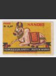 Indie vintage etiketa zápalky Nandhi - náhled