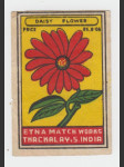 Indie vintage etiketa zápalky Daisy Flower - náhled