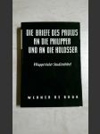 Wuppertaler Studienbibel - Die Briefe des Paulus and die Philipper und an die Kolosser - náhled