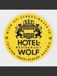 Rakousko Etiketa Hotel-Restaurant Wolf Wien - náhled