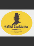 Rakousko Etiketa Gasthof Speckbacher Innsbruck - náhled
