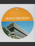 Japonsko vintage zavazadlový štítek Hotel Okudogo - náhled