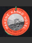 Japonsko vintage zavazadlový štítek Hakone Kanko Hotel - náhled