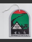 Japonsko vintage zavazadlový štítek - náhled