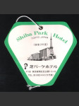 Japonsko vintage zavazadlový štítek Shiba Park Hotel Tokyo - náhled