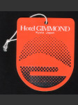 Japonsko vintage zavazadlový štítek Hotel Gimmond Kyoto - náhled