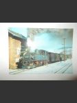 Parní vlak - dobová pohlednice 10,5 x 15 cm - náhled