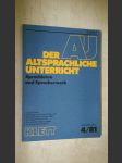 Der altsprachliche Unterricht. Sprachlehre und Spracherwerb 4/81 - náhled