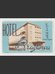 Portugal vintage etiketa Hotel Braganca Coimbra - náhled