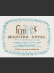 Portugal vintage etiketa Madeira Hotel Funchal - náhled