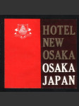 Japonsko vintage etiketa Hotel New Osaka - náhled