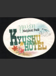 Japonsko vintage etiketa Kyushu Hotel Unzen National Park - náhled