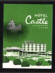 Japonsko vintage etiketa Hotel Castle Kumamoto - náhled