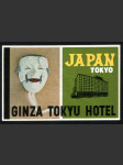 Japonsko vintage etiketa Ginza Tokyu Hotel Tokyo - náhled
