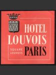 Francie Etiketa Hotel Louvois Paris - náhled